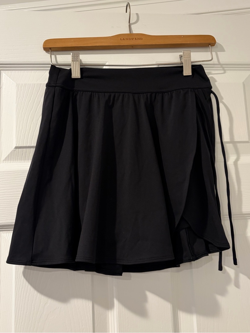 Gilly Hicks Black Circle Skirt with Side Tie and Athletic Shorts Underneath